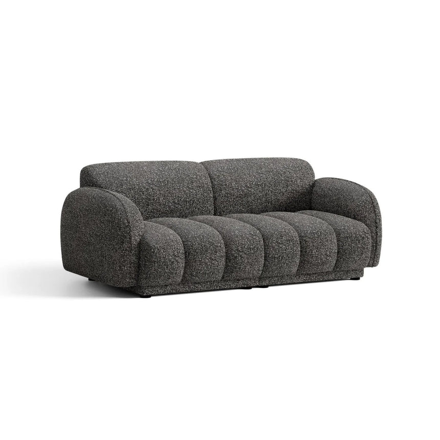 Treviso 3-Sitzer Sofa aus Bouclé in Dunkelgrau meliert (Miles Charcoal), 196x88 cm von Ferrani Interiors – Bild 3