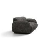 Treviso 3-Sitzer Sofa aus Bouclé in Dunkelgrau meliert (Miles Charcoal), 196x88 cm von Ferrani Interiors – Bild 4