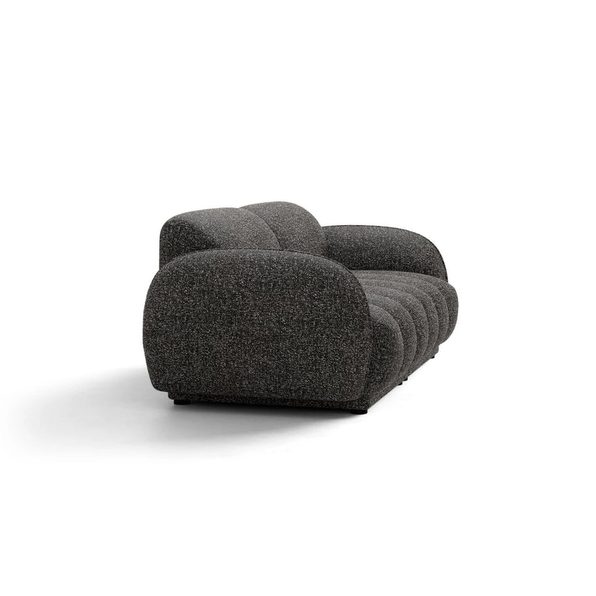 Treviso 3-Sitzer Sofa aus Bouclé in Dunkelgrau meliert (Miles Charcoal), 196x88 cm von Ferrani Interiors – Bild 4