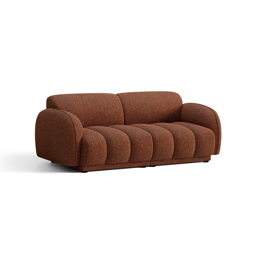 Treviso 3-Sitzer Sofa aus Bouclé in Terrakotta (Miles Rust), 196x88 cm von Ferrani Interiors – Bild 3