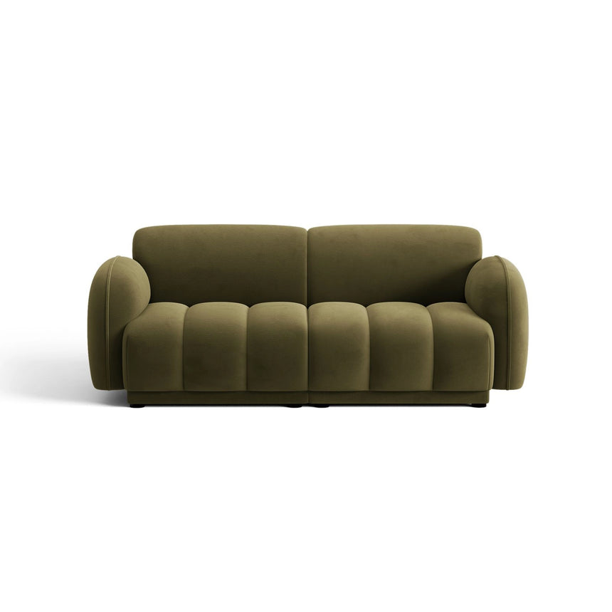 Treviso 3-Sitzer Sofa aus Samt in Hellgrün (Casino Forest), 196x88 cm von Ferrani Interiors – Bild 1