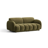 Treviso 3-Sitzer Sofa aus Samt in Hellgrün (Casino Forest), 196x88 cm von Ferrani Interiors – Bild 3