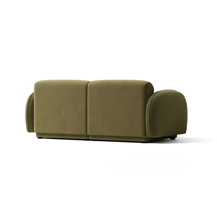 Treviso 3-Sitzer Sofa aus Samt in Hellgrün (Casino Forest), 196x88 cm von Ferrani Interiors – Bild 5