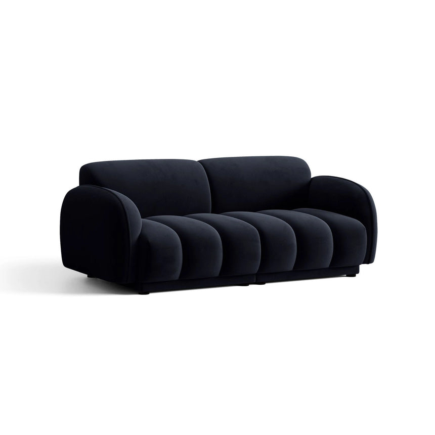 Treviso 3-Sitzer Sofa aus Samt in Königsblau (Casino Deep Blue), 196x88 cm von Ferrani Interiors – Bild 3