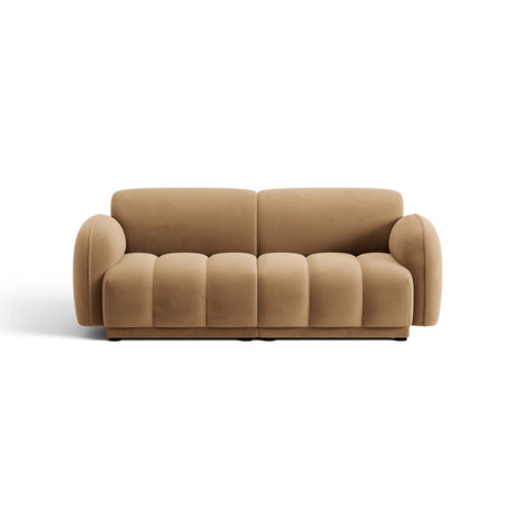Treviso 3-Sitzer Sofa aus Samt in Mandelbeige (Casino Lion), 196x88 cm von Ferrani Interiors – Bild 1
