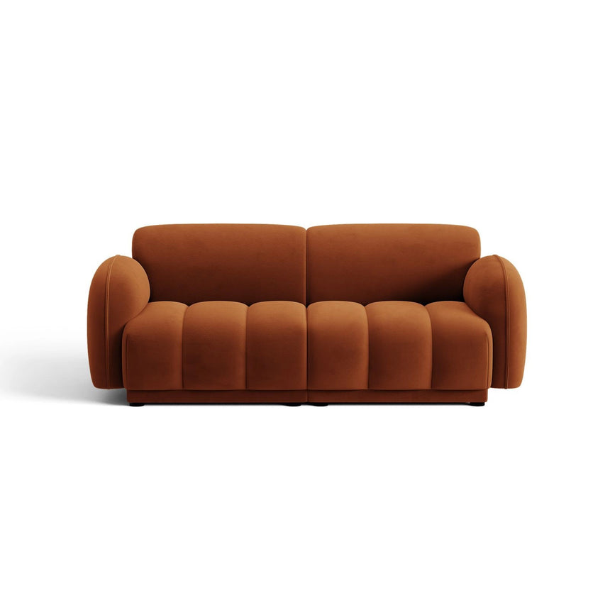 Treviso 3-Sitzer Sofa aus Samt in Terrakotta (Casino Terracota), 196x88 cm von Ferrani Interiors – Bild 1