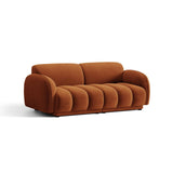 Treviso 3-Sitzer Sofa aus Samt in Terrakotta (Casino Terracota), 196x88 cm von Ferrani Interiors – Bild 3