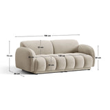 Treviso 3-Sitzer Sofa aus Samt oder Boucle, 196x88 cm von Ferrani Interiors – Bild 2