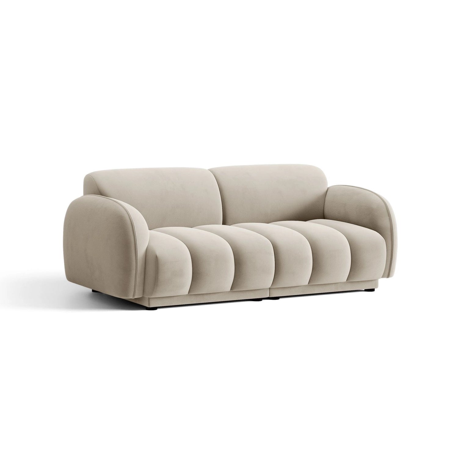 Treviso 3-Sitzer Sofa aus Samt oder Boucle, 196x88 cm von Ferrani Interiors – Bild 3
