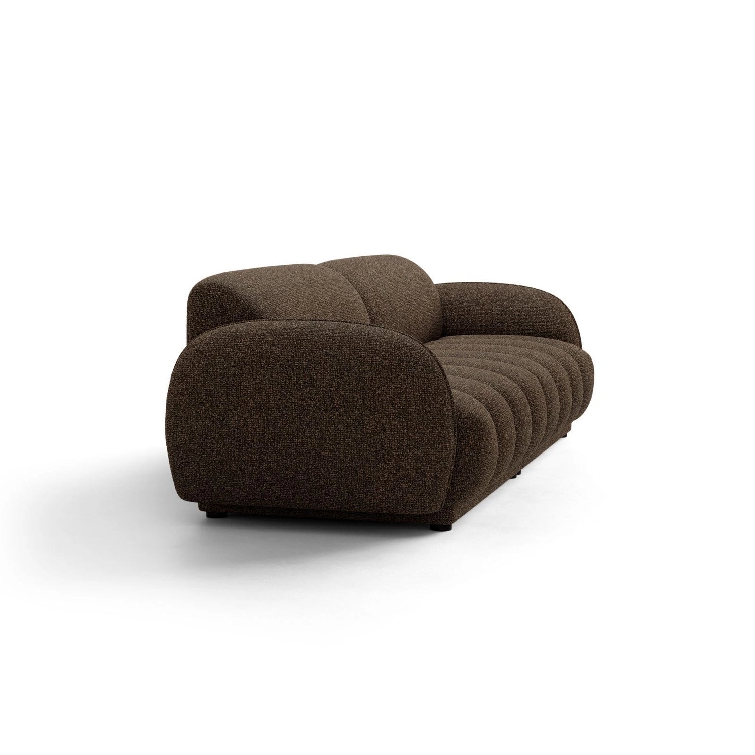 Treviso 4-Sitzer Sofa aus Bouclé in Braun (Miles Chocolate), 244x88 cm von Ferrani Interiors – Bild 4