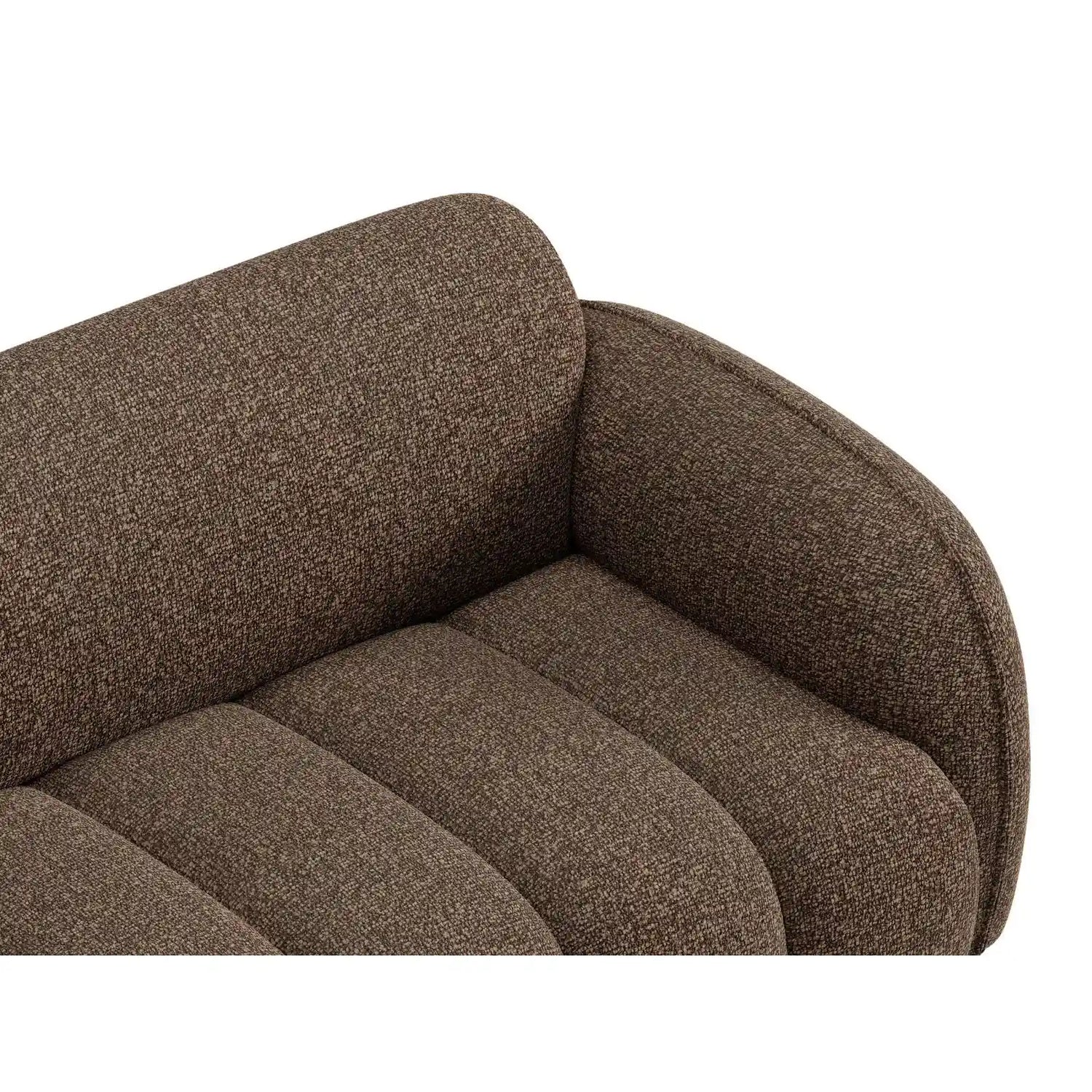Treviso 4-Sitzer Sofa aus Bouclé in Braun (Miles Chocolate), 244x88 cm von Ferrani Interiors – Bild 7