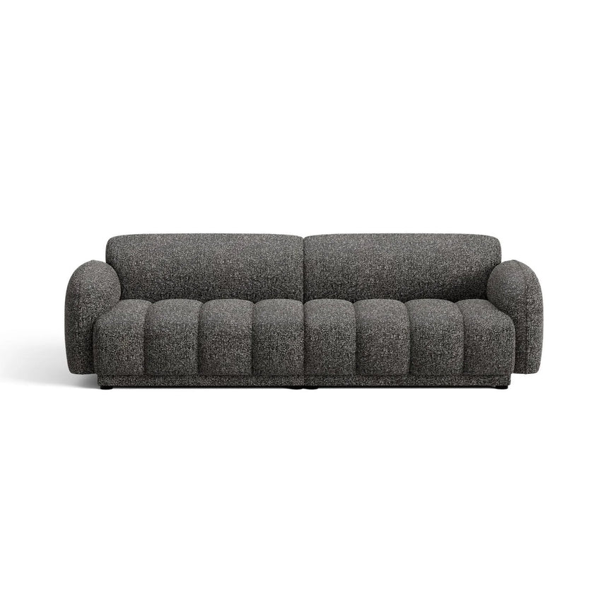 Treviso 4-Sitzer Sofa aus Bouclé in Dunkelgrau meliert (Miles Charcoal), 244x88 cm von Ferrani Interiors – Bild 1