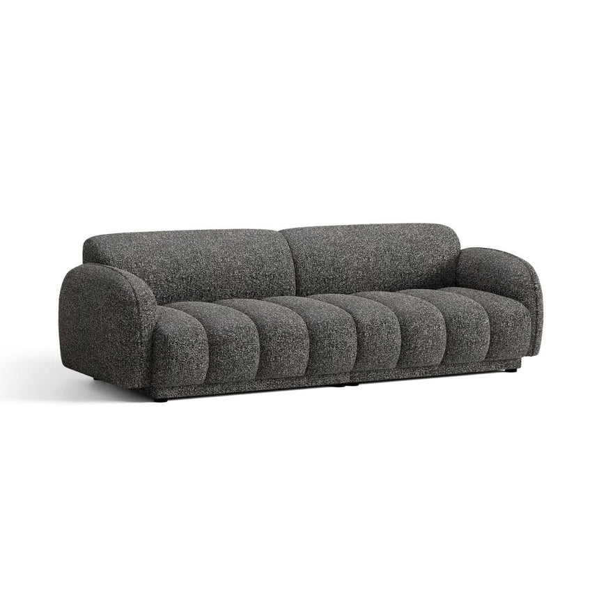 Treviso 4-Sitzer Sofa aus Bouclé in Dunkelgrau meliert (Miles Charcoal), 244x88 cm von Ferrani Interiors – Bild 3