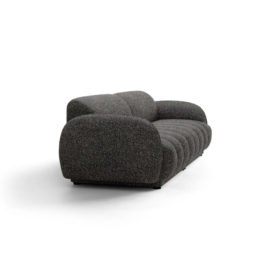 Treviso 4-Sitzer Sofa aus Bouclé in Dunkelgrau meliert (Miles Charcoal), 244x88 cm von Ferrani Interiors – Bild 4