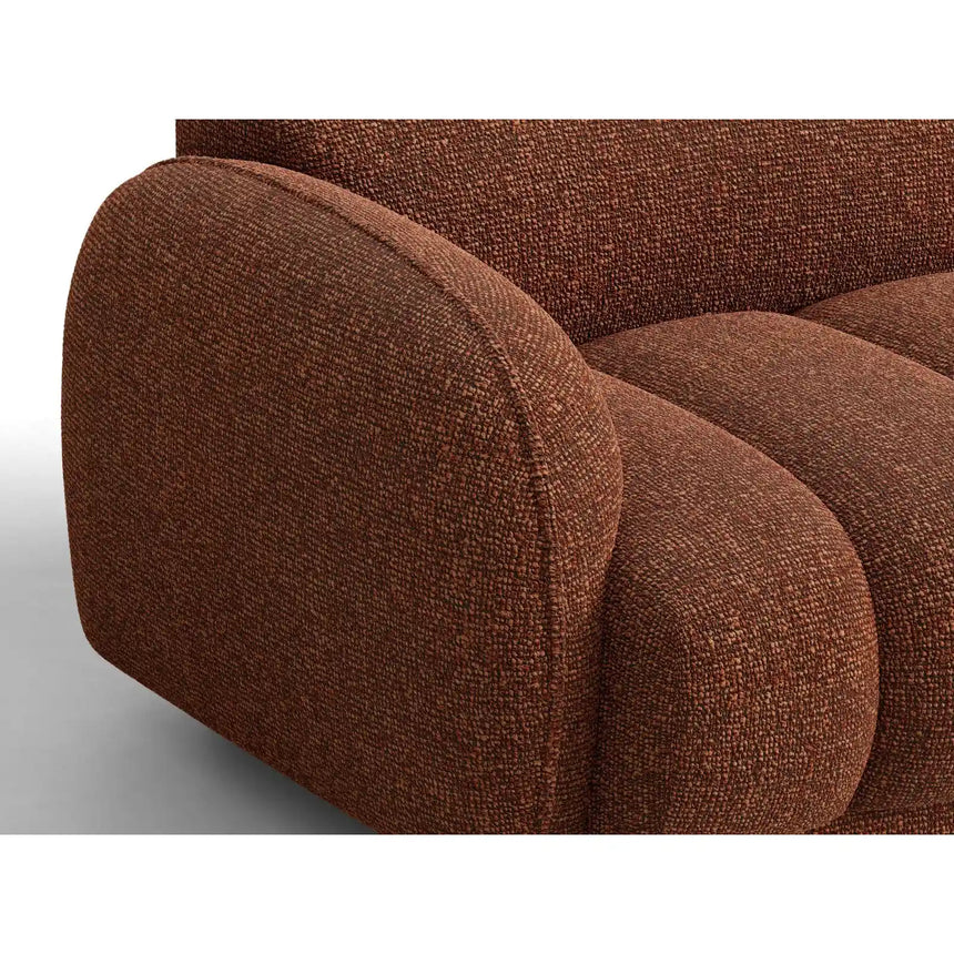 Treviso 4-Sitzer Sofa aus Bouclé in Terrakotta (Miles Rust), 244x88 cm von Ferrani Interiors – Bild 6