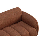 Treviso 4-Sitzer Sofa aus Bouclé in Terrakotta (Miles Rust), 244x88 cm von Ferrani Interiors – Bild 7