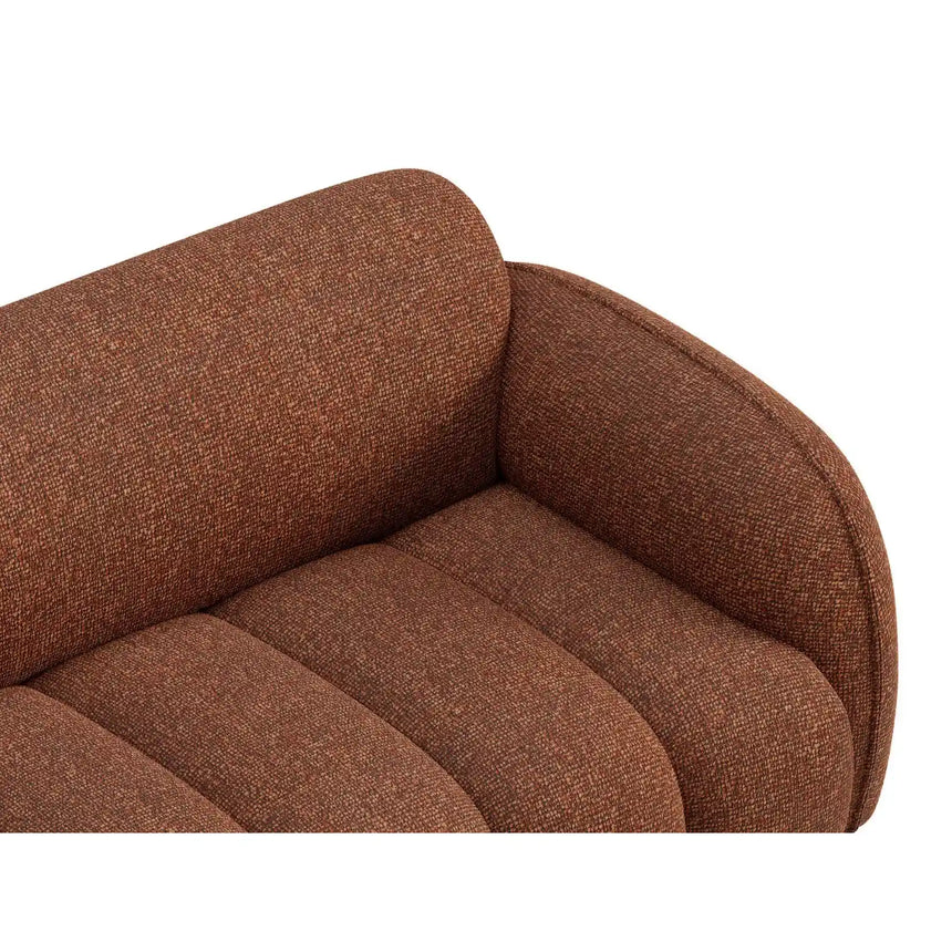 Treviso 4-Sitzer Sofa aus Bouclé in Terrakotta (Miles Rust), 244x88 cm von Ferrani Interiors – Bild 7
