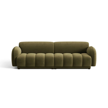 Treviso 4-Sitzer Sofa aus Samt in Hellgrün (Casino Forest), 244x88 cm von Ferrani Interiors – Bild 1