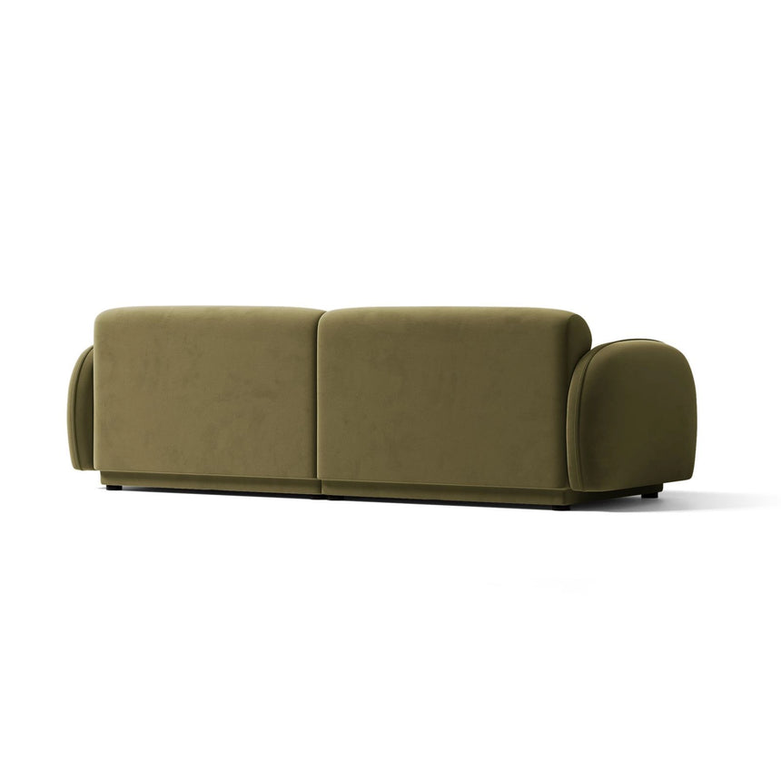 Treviso 4-Sitzer Sofa aus Samt in Hellgrün (Casino Forest), 244x88 cm von Ferrani Interiors – Bild 5