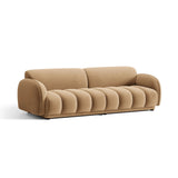 Treviso 4-Sitzer Sofa aus Samt in Mandelbeige (Casino Lion), 244x88 cm von Ferrani Interiors – Bild 3