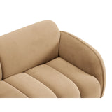 Treviso 4-Sitzer Sofa aus Samt in Mandelbeige (Casino Lion), 244x88 cm von Ferrani Interiors – Bild 7