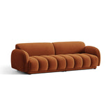Treviso 4-Sitzer Sofa aus Samt in Terrakotta (Casino Terracota), 244x88 cm von Ferrani Interiors – Bild 3