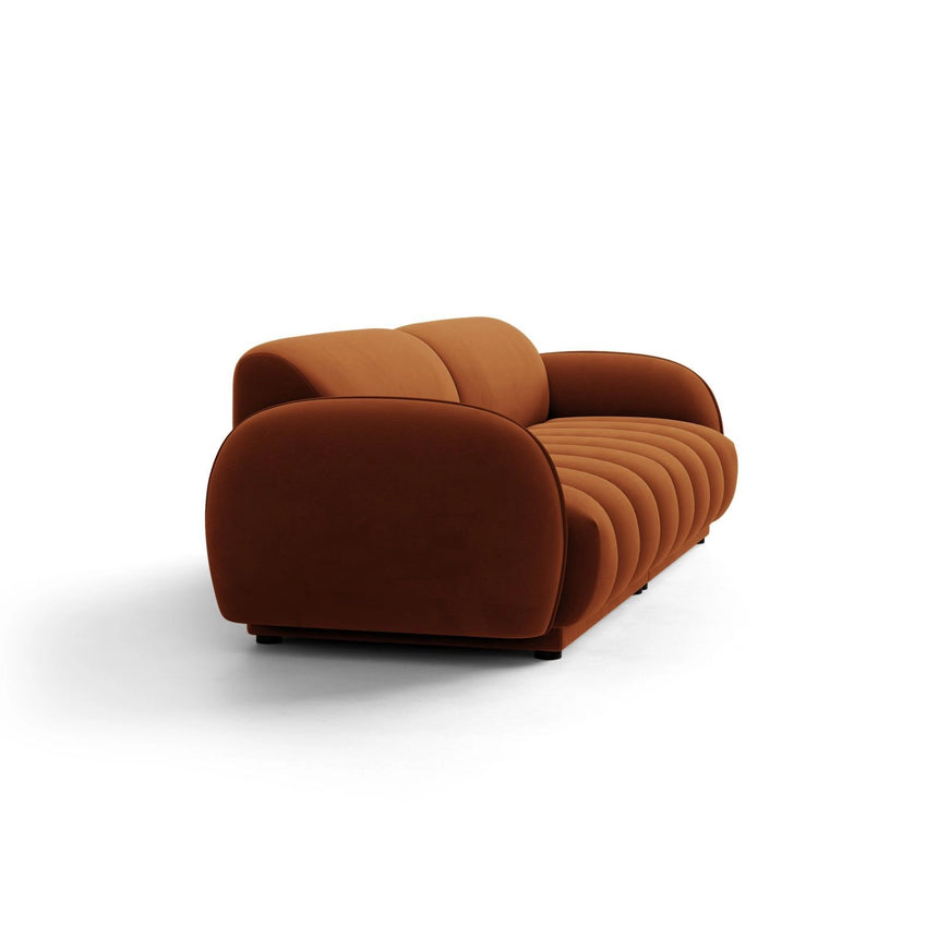Treviso 4-Sitzer Sofa aus Samt in Terrakotta (Casino Terracota), 244x88 cm von Ferrani Interiors – Bild 4