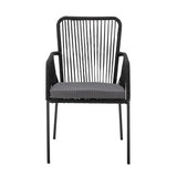 Santino Gartenstuhl, Schwarz, Metall - ZEN ZONE Furniture