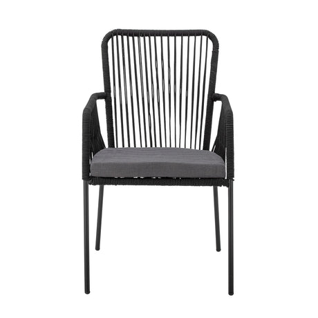 Santino Gartenstuhl, Schwarz, Metall - ZEN ZONE Furniture