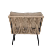 Pavone Loungesessel, Braun, Metall - ZEN ZONE Furniture