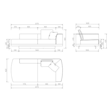 GREGORIO Chaiselongue - ZEN ZONE Furniture