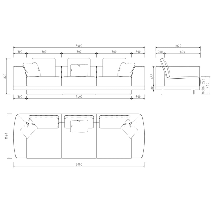 GREGORIO 4-Sitzer Sofa - ZEN ZONE Furniture