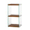 2-Fächer Regal Aqua aus gehärtetem Glas und Massivholz, 40×35×80 cm von Hanah Home – Bild 5