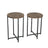 2er-Set Beistelltisch Neta aus massivem Kiefernholz und Metall 35Ø von Hanah Home – Bild 8