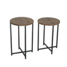 2er-Set Beistelltisch Neta aus massivem Kiefernholz und Metall 35Ø von Hanah Home – Bild 8