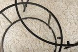 2er-Set Couchtisch Aurum aus gehärtetem Glas und Metall in Schwarz und Transparent 80Ø von Hanah Home – Bild 5