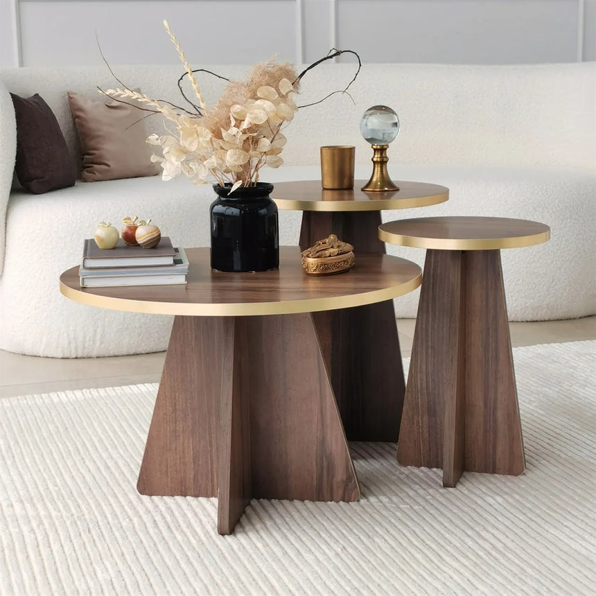 2er-Set Couchtisch Mushroom aus melaminbeschichteten Holz von Hanah Home – Bild 6