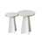 2er-Set Couchtisch Mushroom aus melaminbeschichteten Holz in Gold und Weiß von Hanah Home – Bild 6