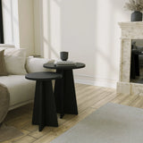 2er-Set Couchtisch Mushroom aus melaminbeschichteten Holz in Schwarz von Hanah Home – Bild 2