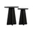 2er-Set Couchtisch Mushroom aus melaminbeschichteten Holz in Schwarz von Hanah Home – Bild 4