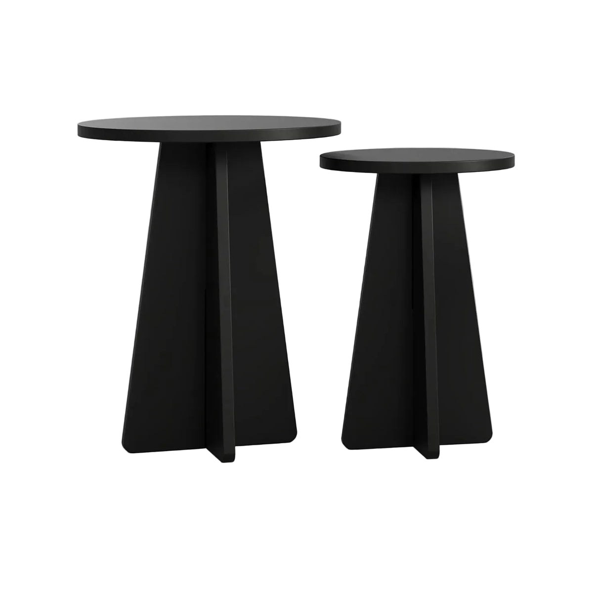 2er-Set Couchtisch Mushroom aus melaminbeschichteten Holz in Schwarz von Hanah Home – Bild 4