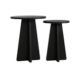 2er-Set Couchtisch Mushroom aus melaminbeschichteten Holz in Schwarz von Hanah Home – Bild 4