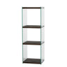3-Fächer Regal Aqua aus gehärtetem Glas und Kiefernholz in Anthrazit, 40×35×120 cm von Hanah Home – Bild 5