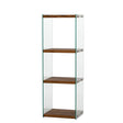 3-Fächer Regal Aqua aus gehärtetem Glas und Massivholz, 40×35×120 cm von Hanah Home – Bild 6