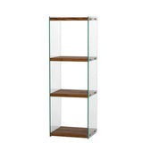 3-Fächer Regal Aqua aus gehärtetem Glas und Massivholz, 40×35×120 cm von Hanah Home – Bild 6