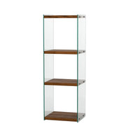 3-Fächer Regal Aqua aus gehärtetem Glas und Massivholz, 40×35×120 cm von Hanah Home – Bild 6