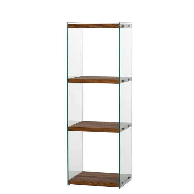 3-Fächer Regal Aqua aus gehärtetem Glas und Massivholz, 40×35×120 cm von Hanah Home – Bild 6