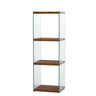 3-Fächer Regal Aqua aus gehärtetem Glas und Massivholz, 40×35×120 cm von Hanah Home – Bild 6