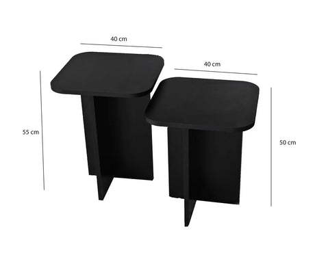 Beistelltisch Blues in schwarz, 55×40×40 cm von Hanah Home – Bild 10