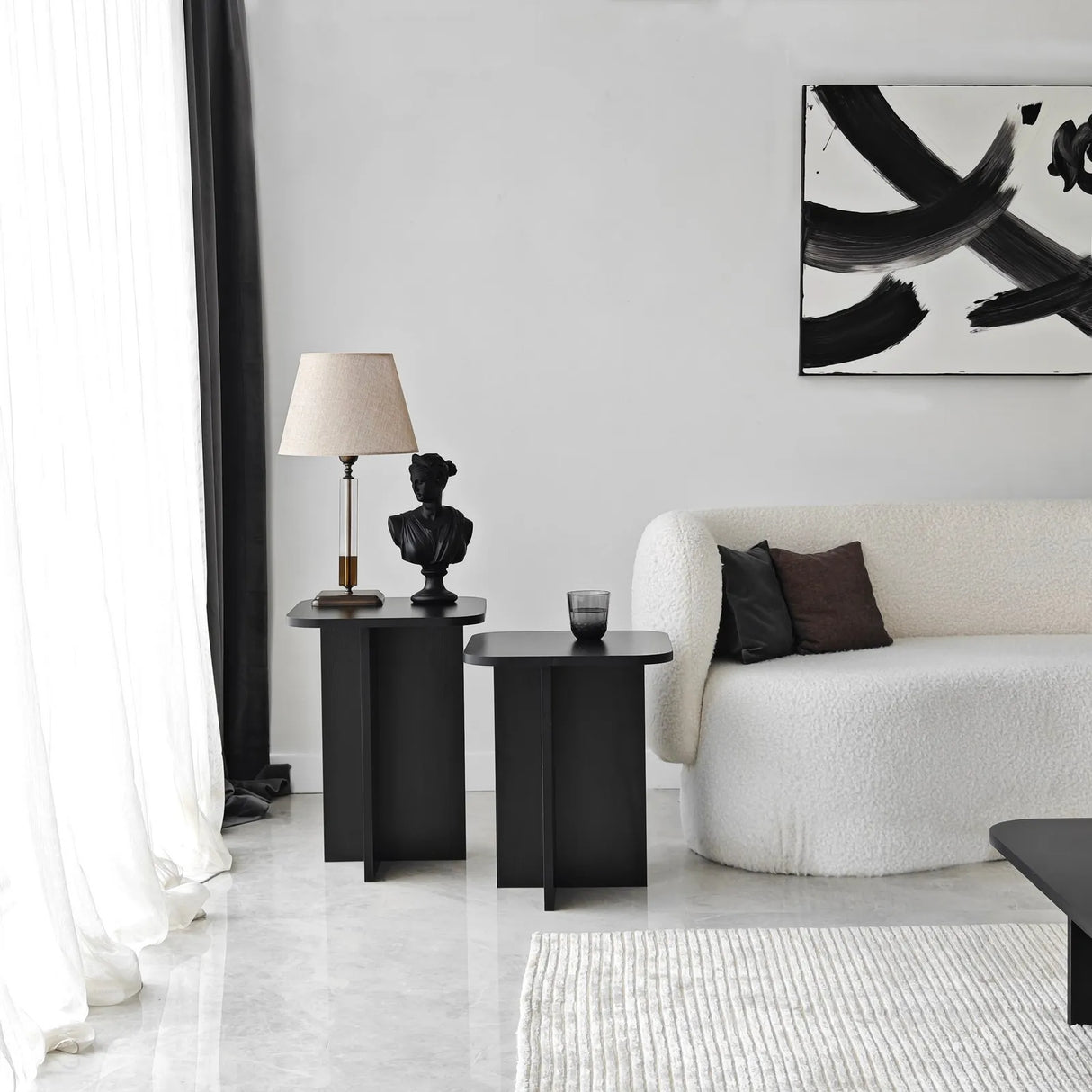 Beistelltisch Blues in schwarz, 55×40×40 cm von Hanah Home – Bild 4